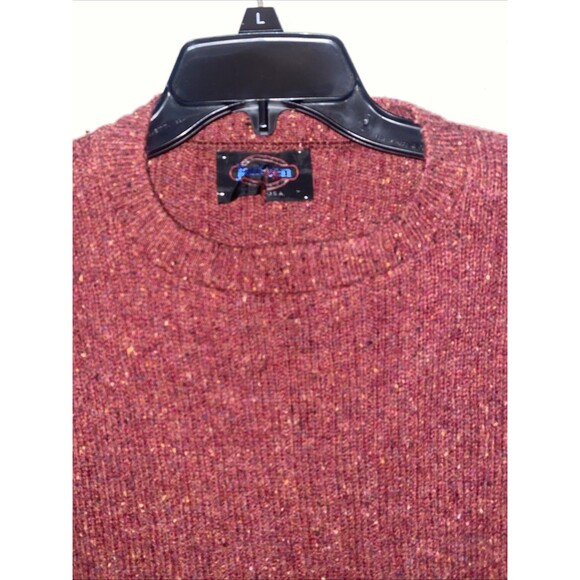 Jantzen Wool Sweater Crew Fisherman Luxury Vintage Women L Fair Aisle USA Thick - Picture 2 of 8